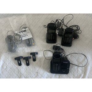 Panasonic KX-TG994SK DECT 6.0 Bluetooth 3 Cordless Phones With Bases And Cords